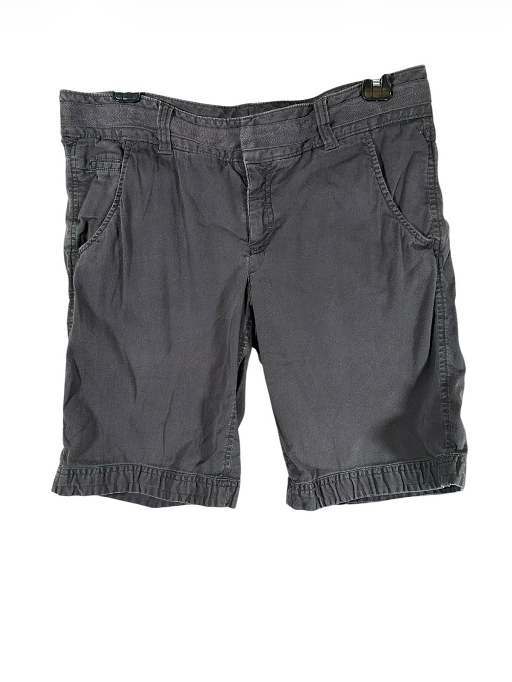 Athleta Y2K long dark grey cotton athletic shorts women’s size 8